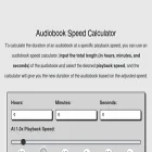 audiobookplaybackspeedcalculator.com