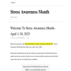 stressawarenessmonth.com