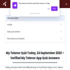 telenorquiztodays.pk